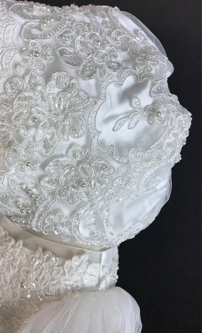 Lace baptism gown, christening lace gown, embroidered gown, christening gown, heirloom gown, baptism dress, dedication dress, baptism dress