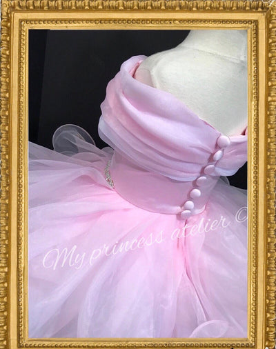 Pink princess dress/ princess birthday dress/pink first birthday dress/ princess costume dress/ pink pageant dress/ minnie dress